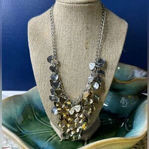 Gold & Silver Tone Statement Necklace